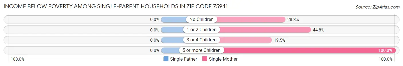 Income Below Poverty Among Single-Parent Households in Zip Code 75941