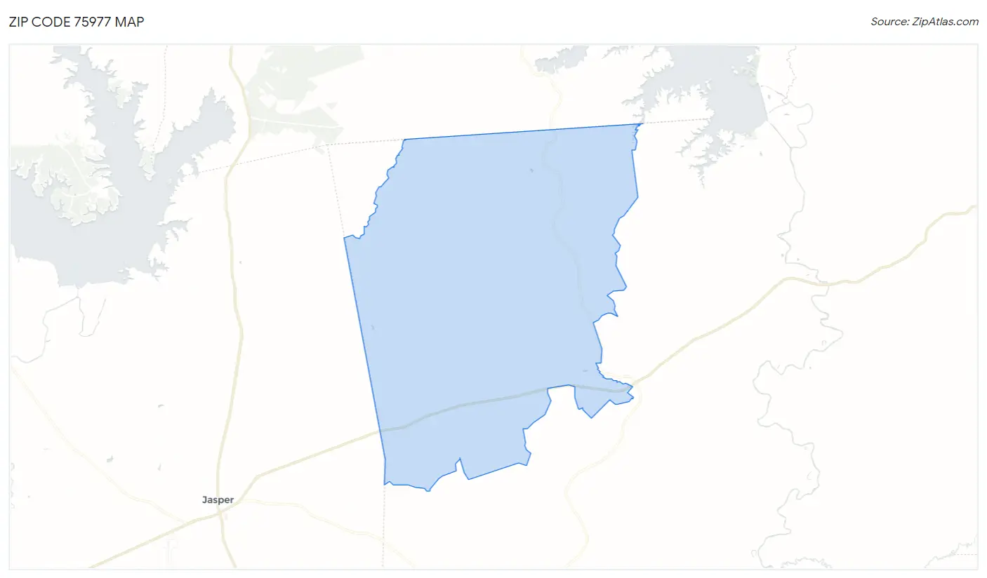 Zip Code 75977 Map