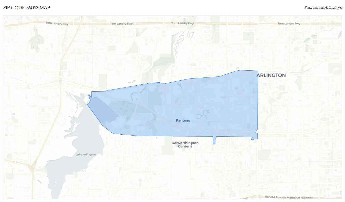 Zip Code 76013 Map