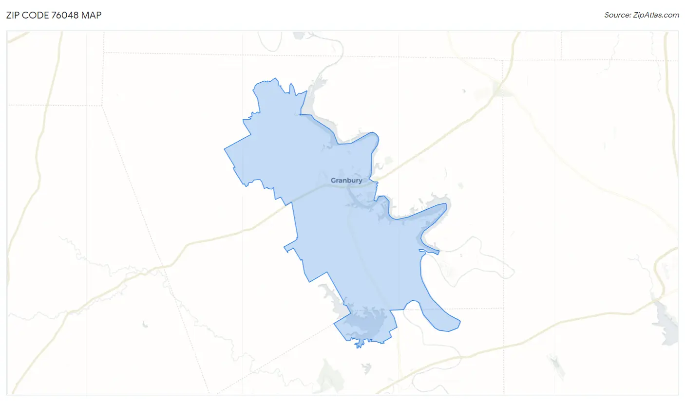 Zip Code 76048 Map