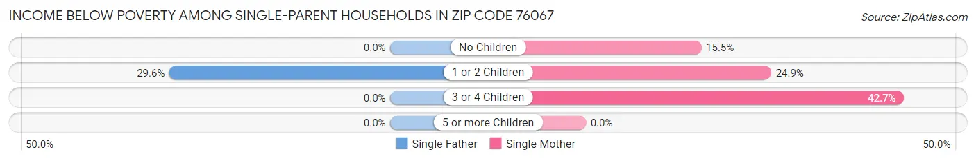 Income Below Poverty Among Single-Parent Households in Zip Code 76067