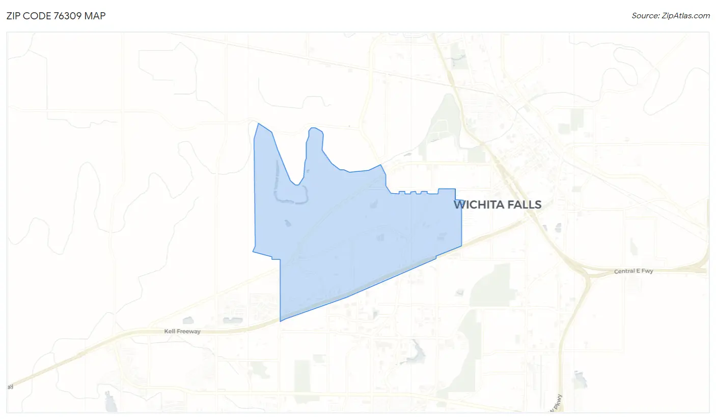 Zip Code 76309 Map