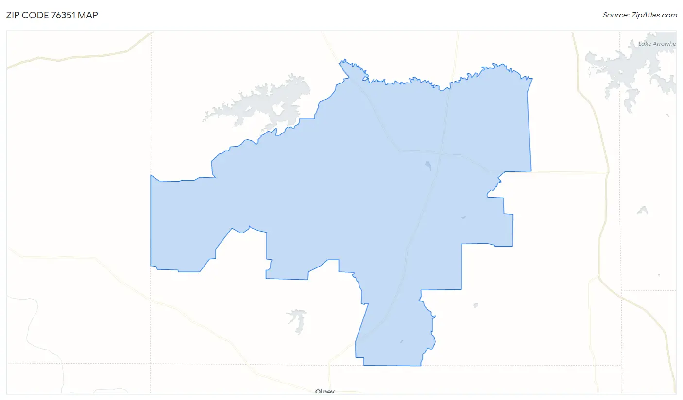 Zip Code 76351 Map