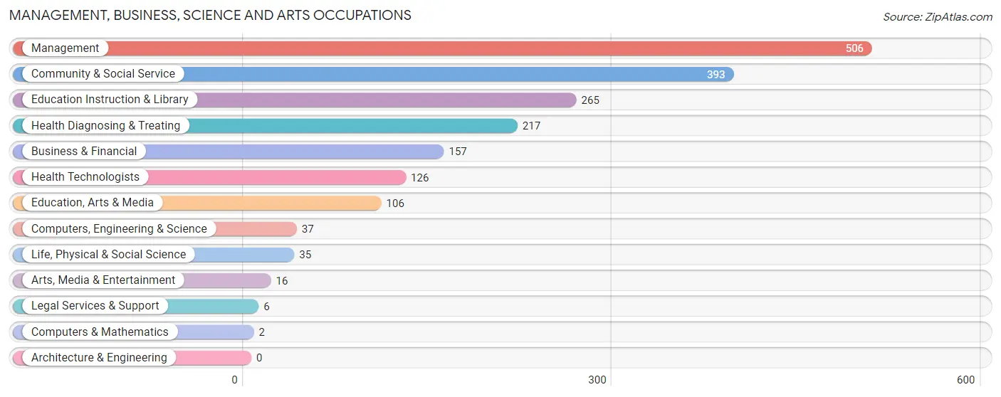 Management, Business, Science and Arts Occupations in Zip Code 76384