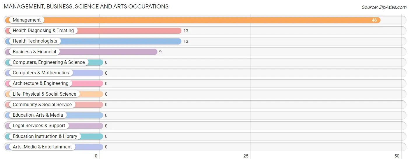 Management, Business, Science and Arts Occupations in Zip Code 76484