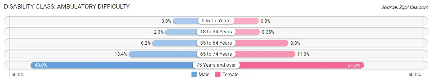 Disability in Zip Code 76513: <span>Ambulatory Difficulty</span>