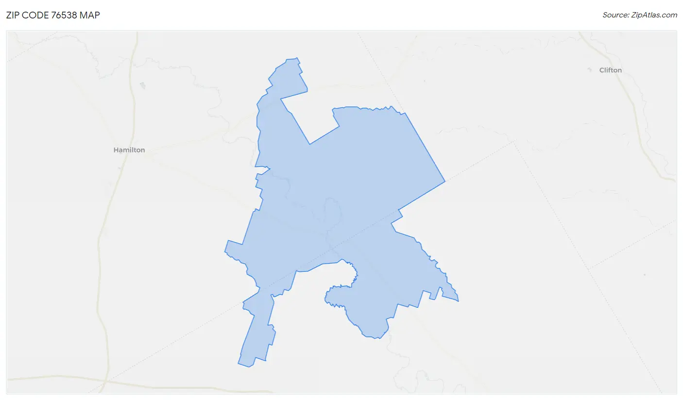 Zip Code 76538 Map