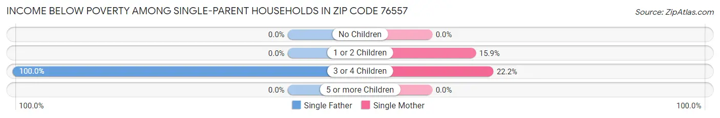 Income Below Poverty Among Single-Parent Households in Zip Code 76557