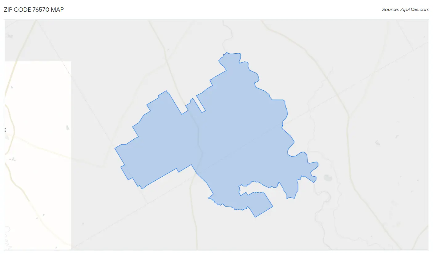 Zip Code 76570 Map