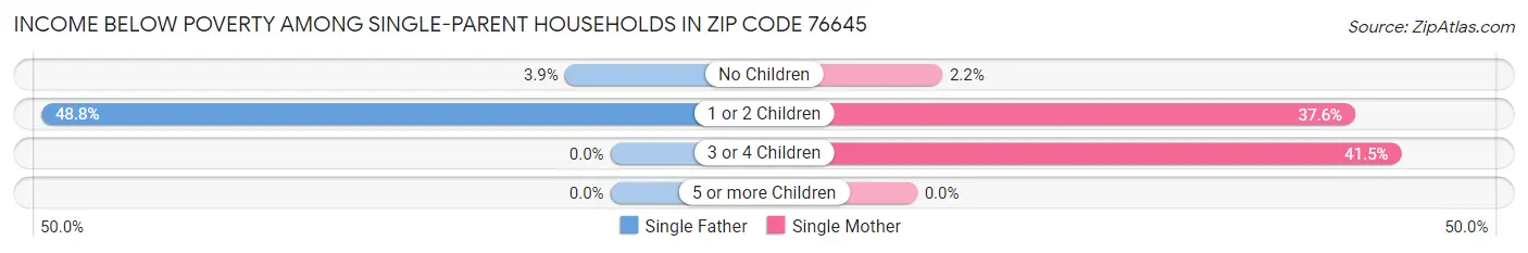 Income Below Poverty Among Single-Parent Households in Zip Code 76645