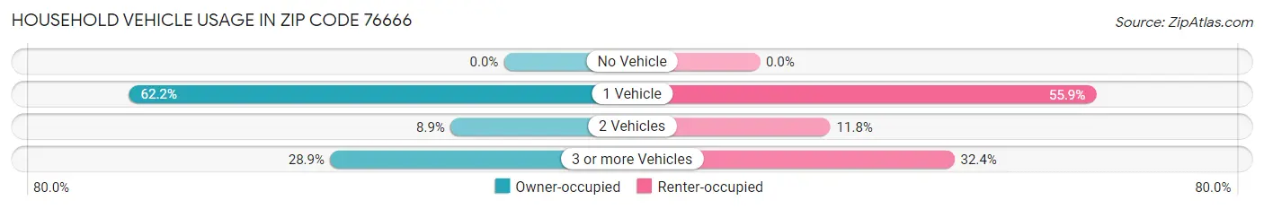 Household Vehicle Usage in Zip Code 76666