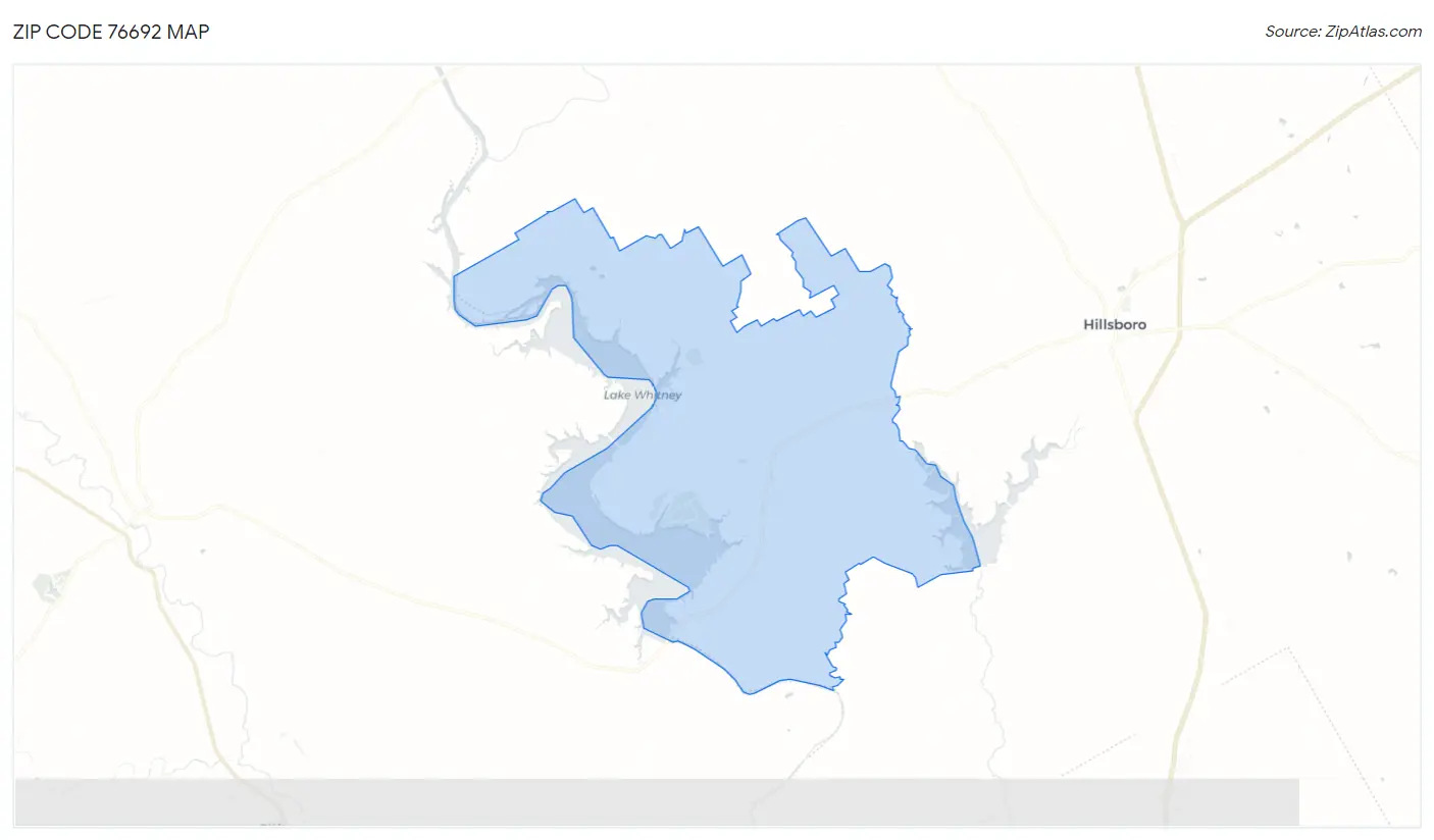 Zip Code 76692 Map