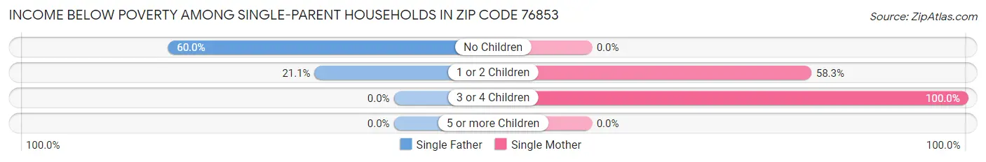 Income Below Poverty Among Single-Parent Households in Zip Code 76853