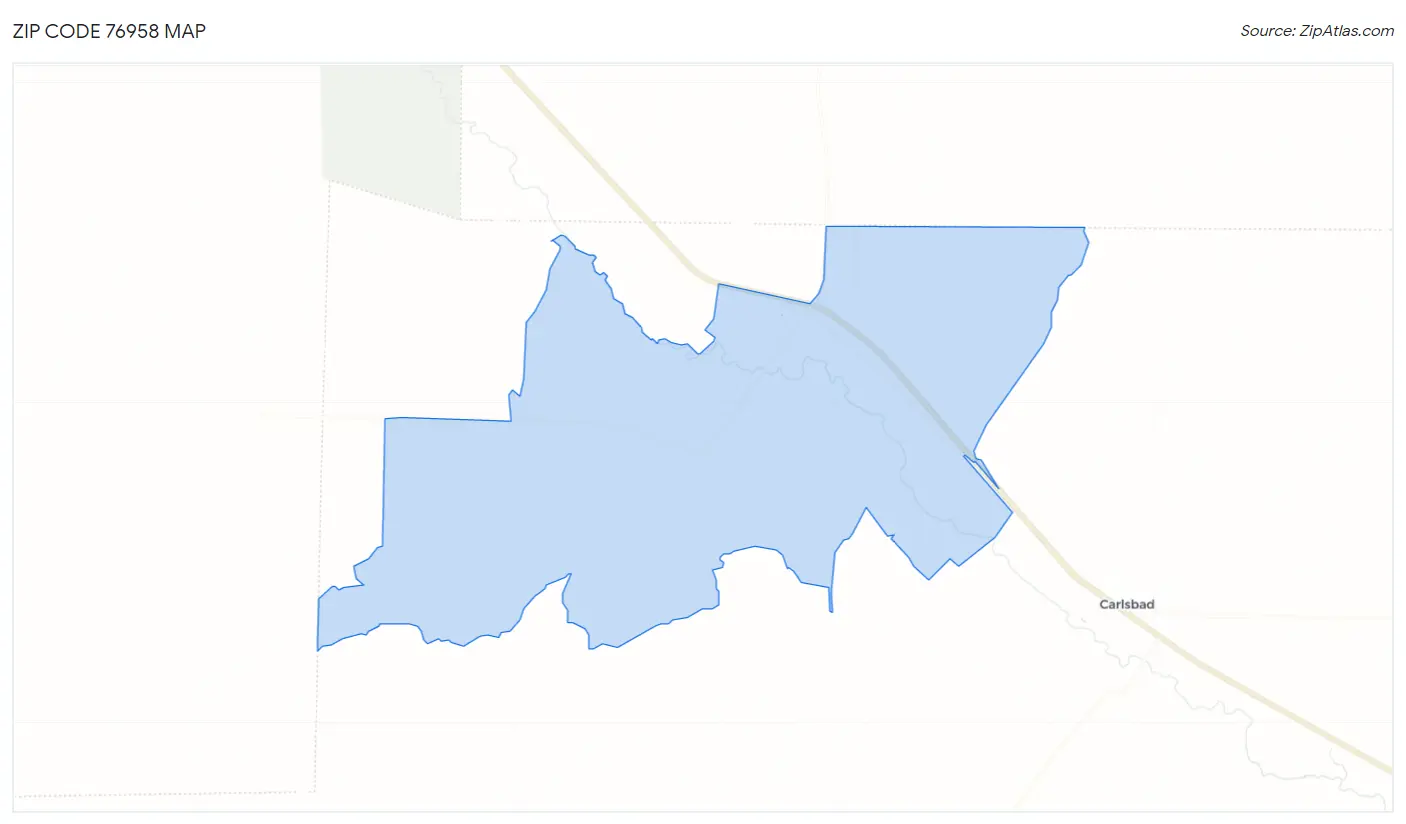 Zip Code 76958 Map