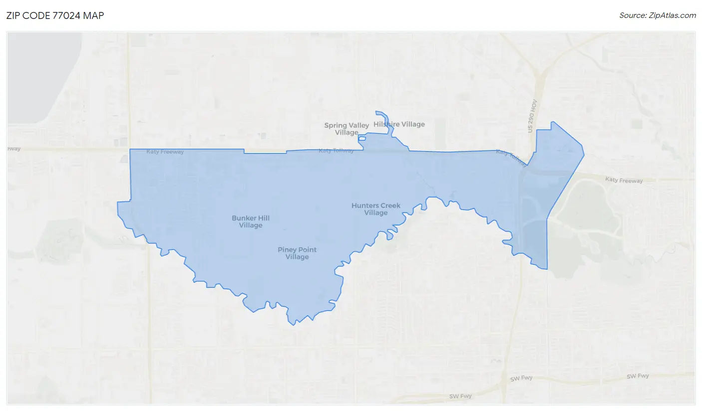 Zip Code 77024 Map