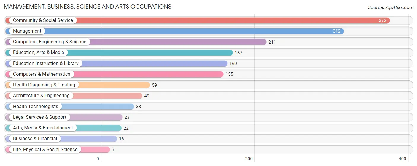 Management, Business, Science and Arts Occupations in Zip Code 77037