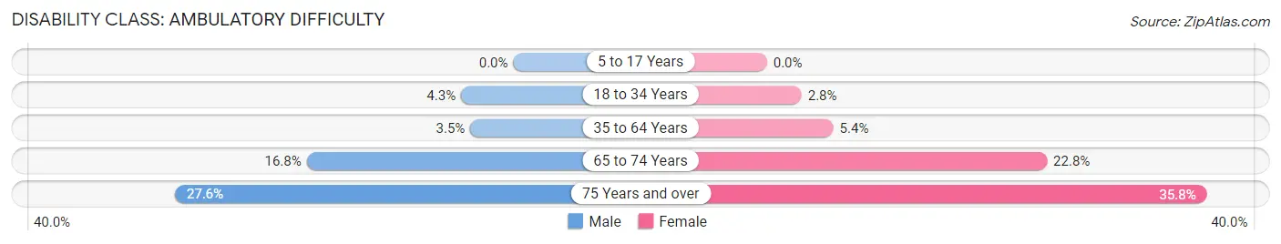 Disability in Zip Code 77058: <span>Ambulatory Difficulty</span>