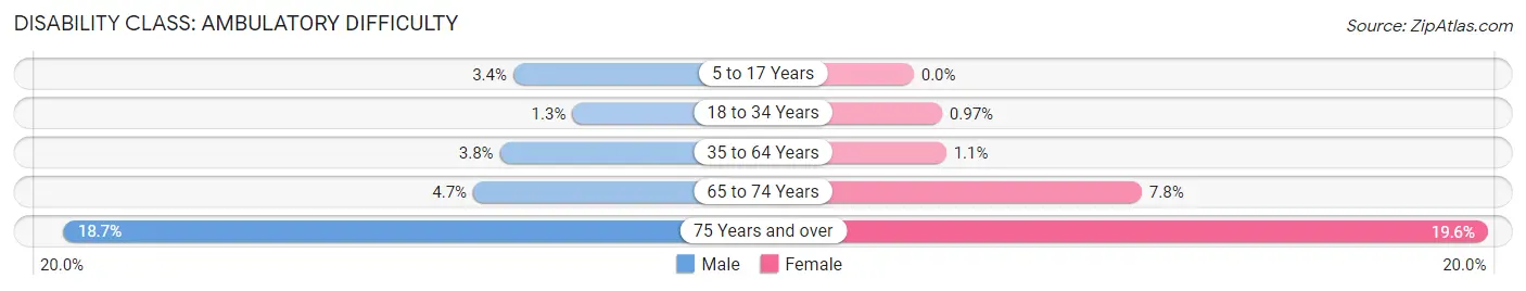 Disability in Zip Code 77059: <span>Ambulatory Difficulty</span>