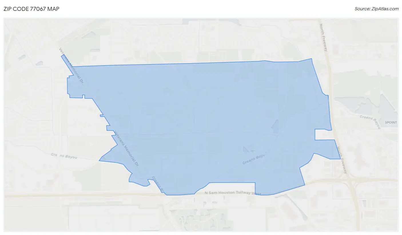 Zip Code 77067 Map