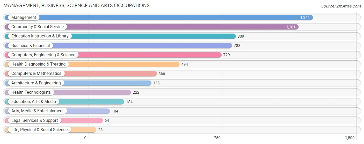 Management, Business, Science and Arts Occupations in Zip Code 77073