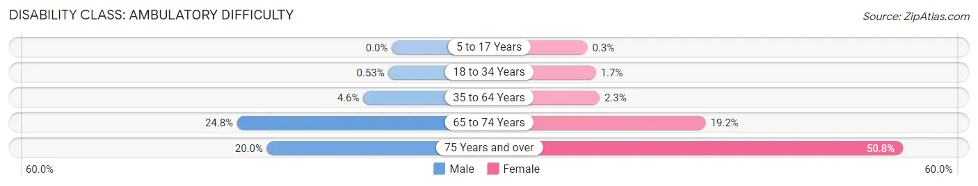 Disability in Zip Code 77075: <span>Ambulatory Difficulty</span>