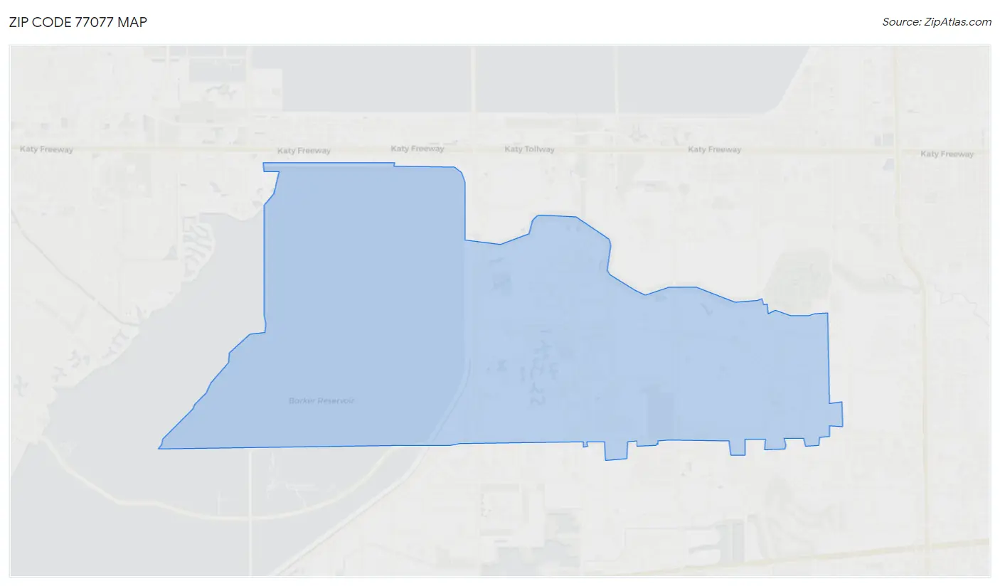 Zip Code 77077 Map