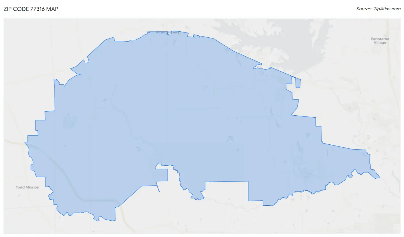 Zip Code 77316 Map