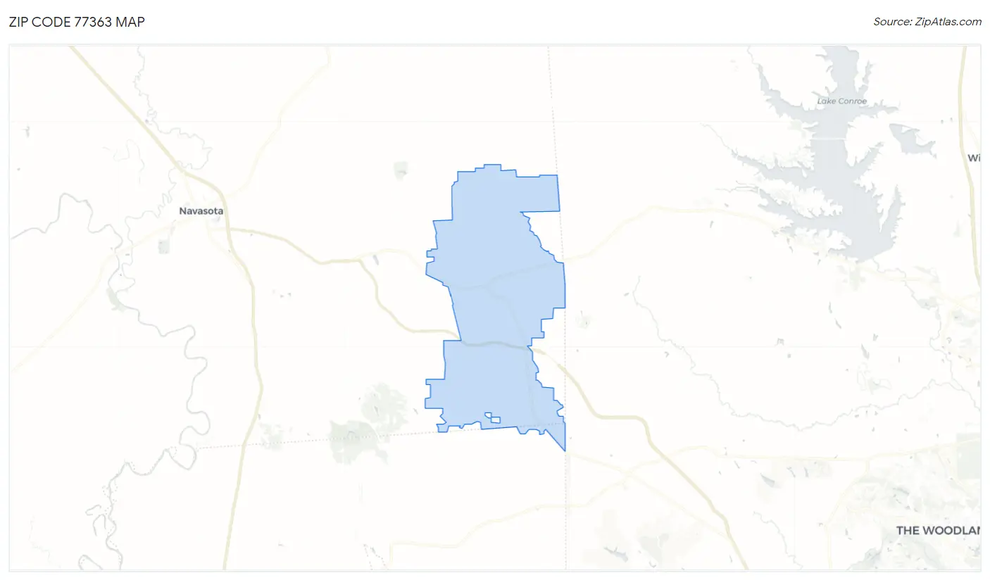 Zip Code 77363 Map