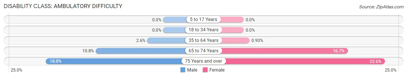 Disability in Zip Code 77389: <span>Ambulatory Difficulty</span>