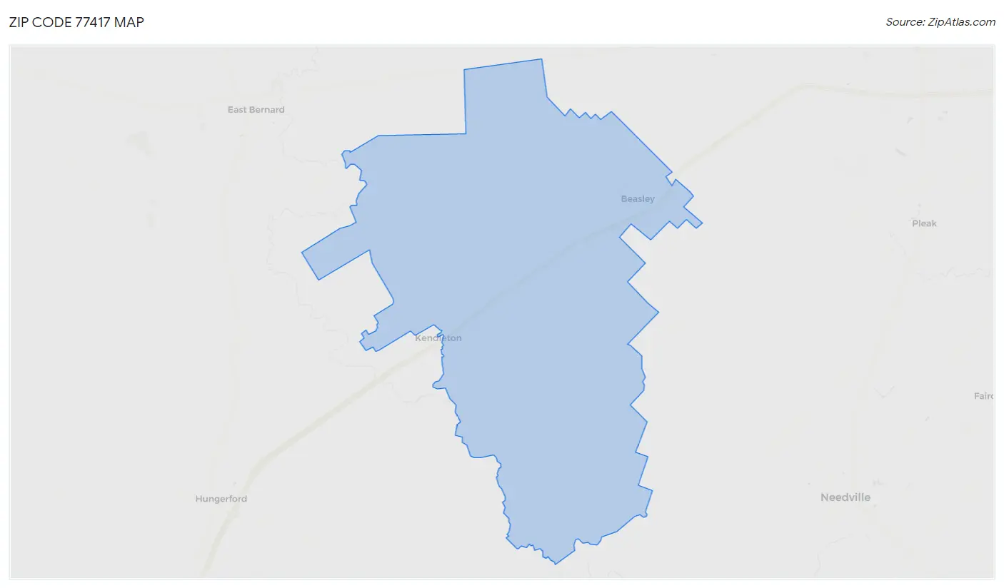 Zip Code 77417 Map