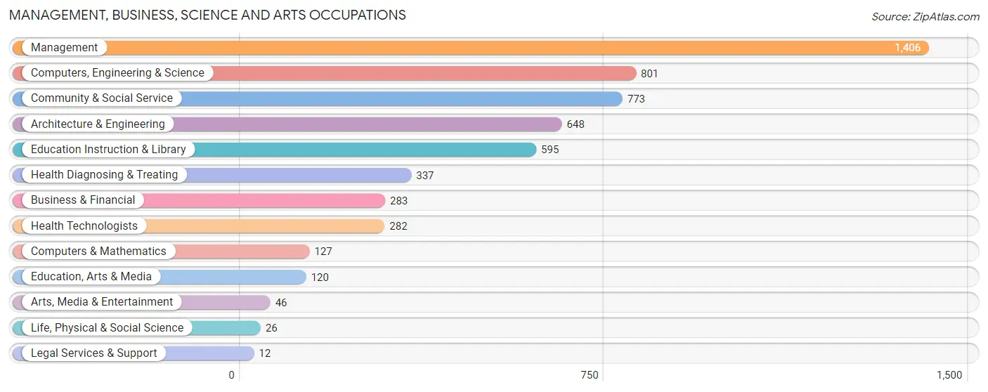 Management, Business, Science and Arts Occupations in Zip Code 77447