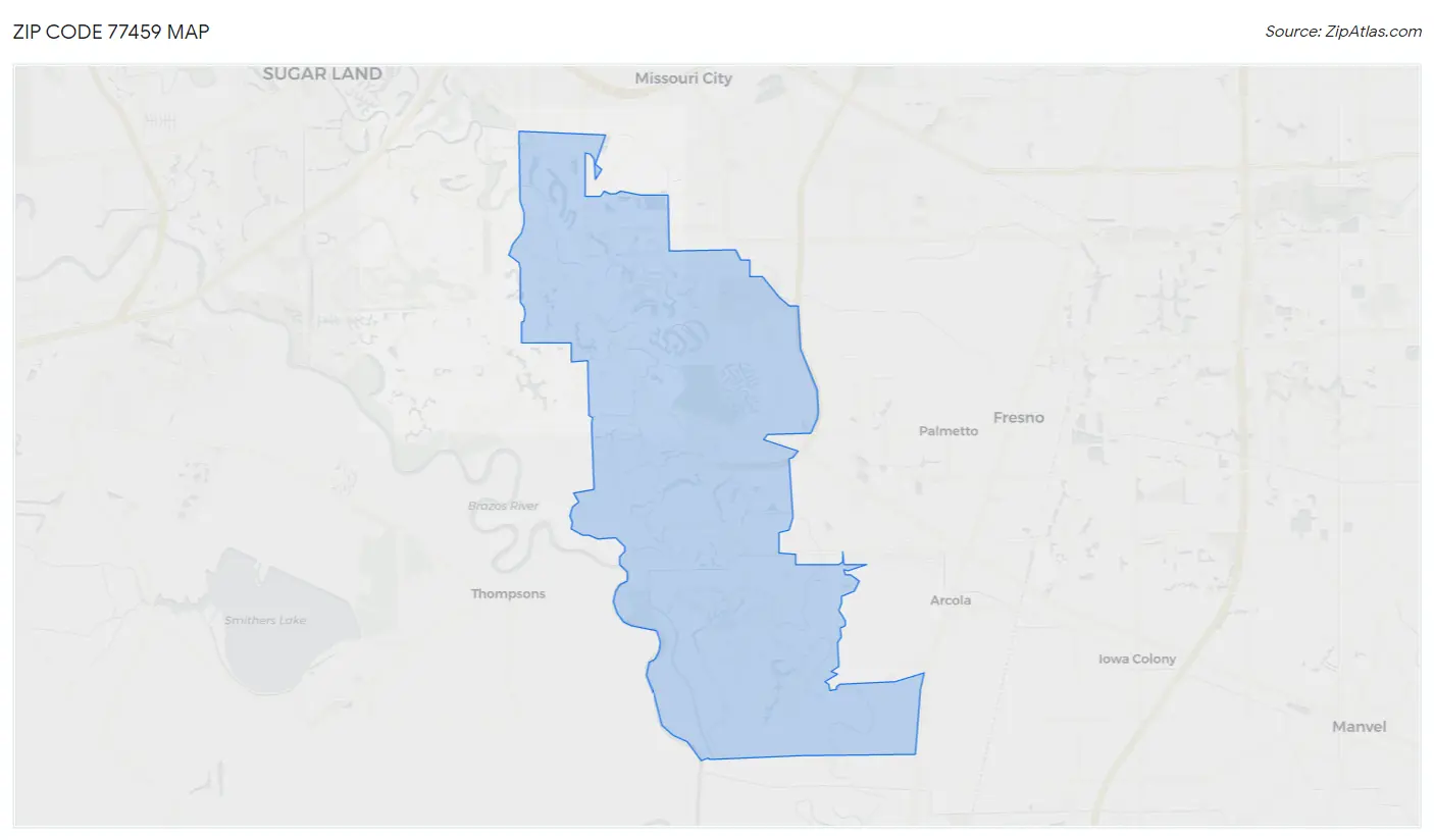 Zip Code 77459 Map