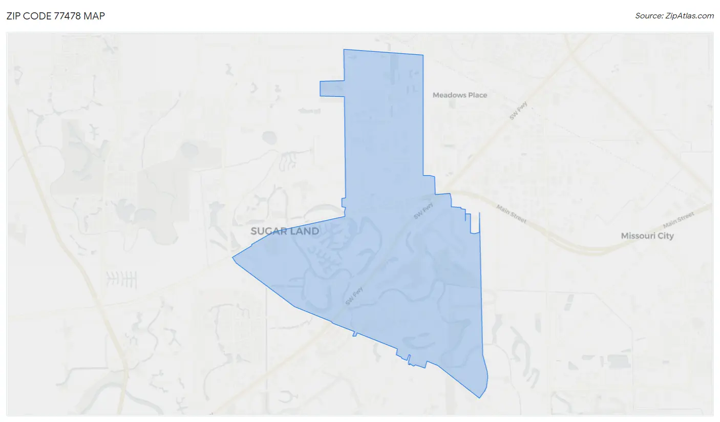 Zip Code 77478 Map