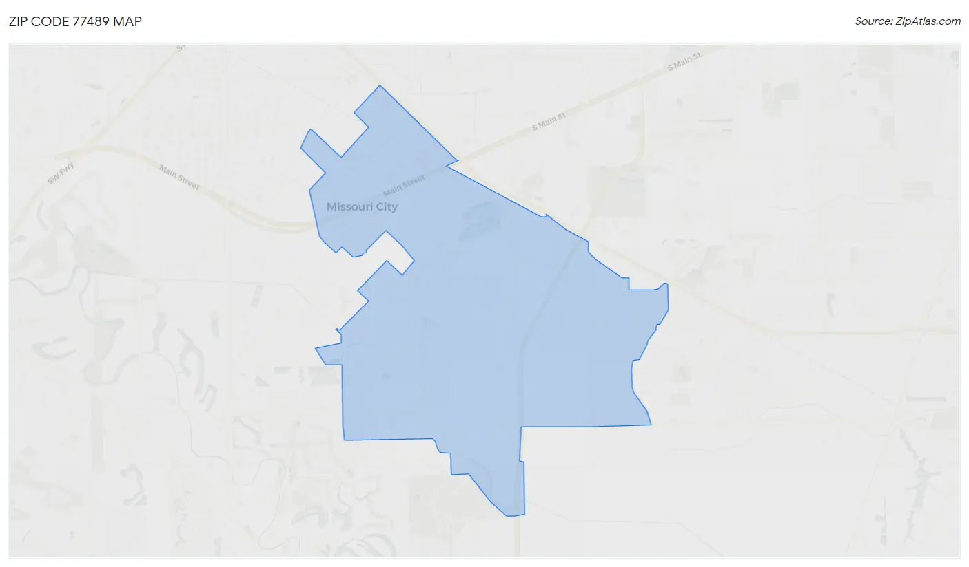 Zip Code 77489 Map