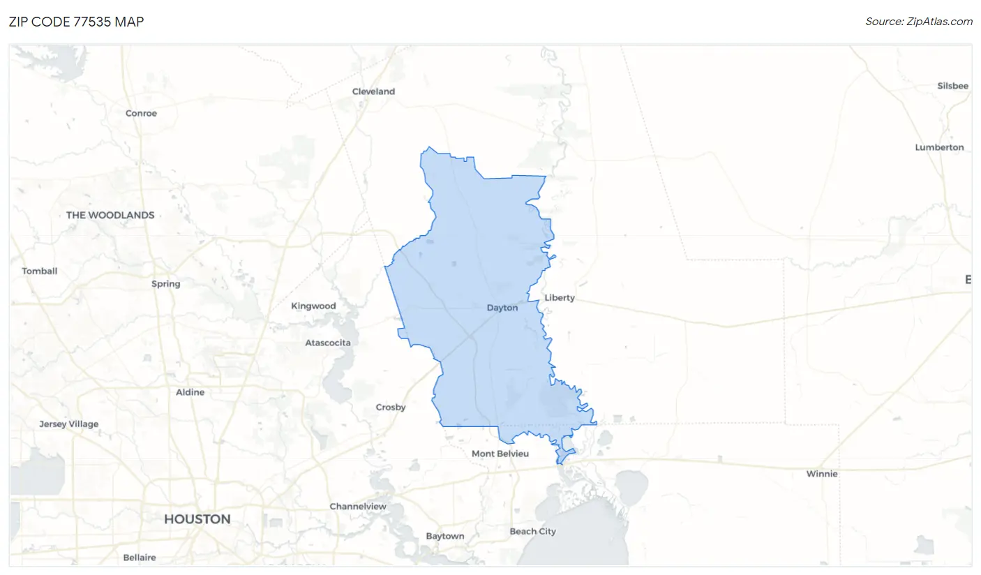 Zip Code 77535 Map