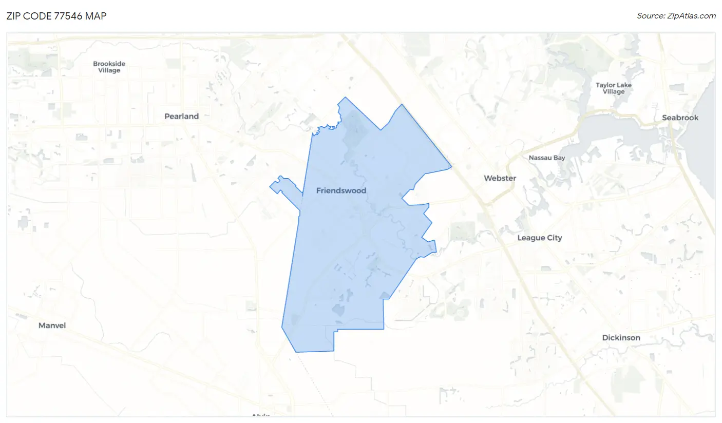 Zip Code 77546 Map