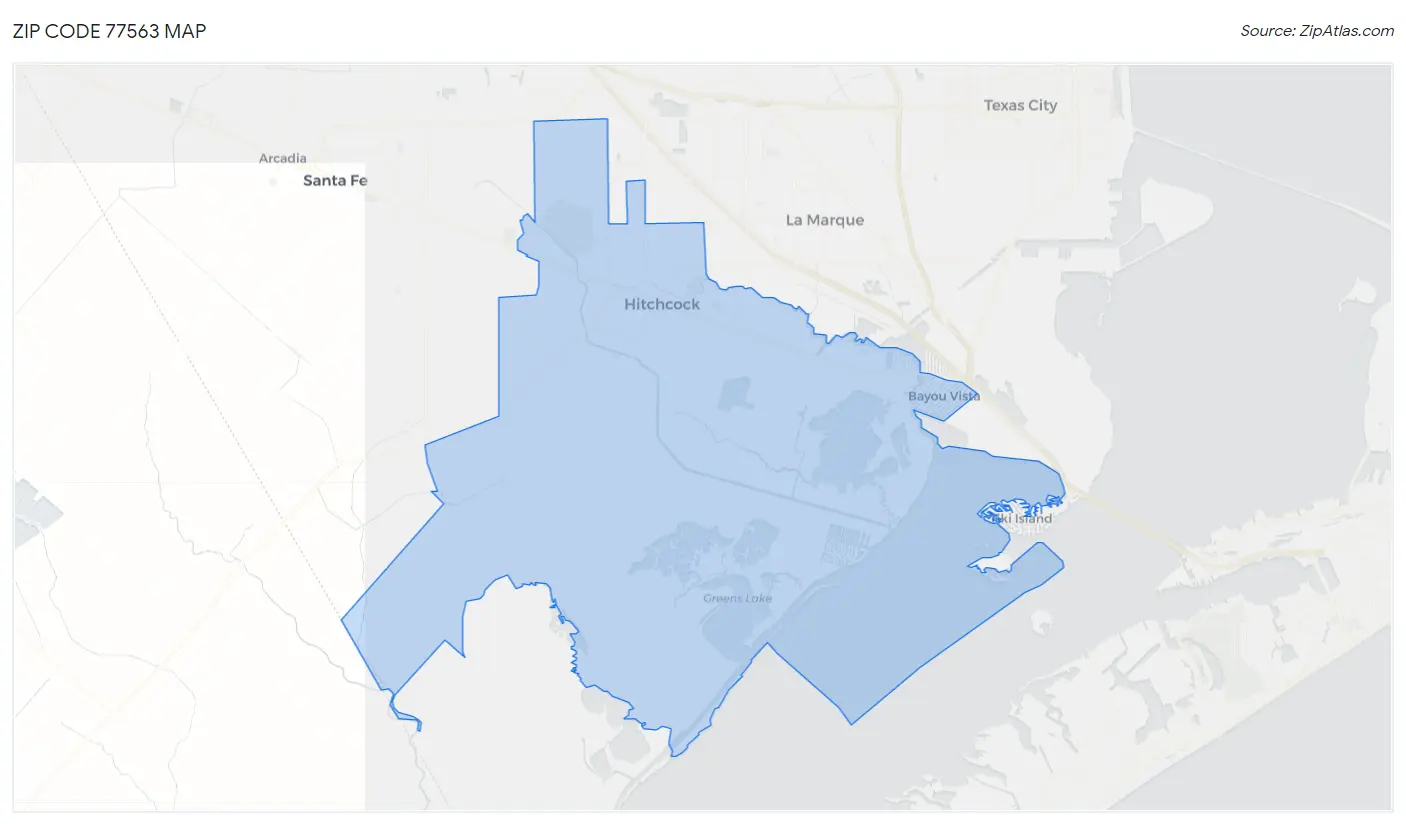 Zip Code 77563 Map