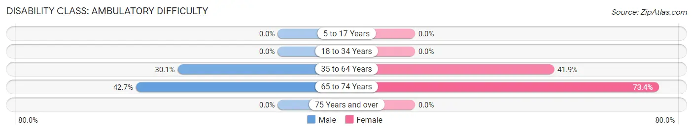 Disability in Zip Code 77564: <span>Ambulatory Difficulty</span>