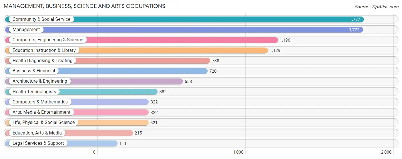 Management, Business, Science and Arts Occupations in Zip Code 77571