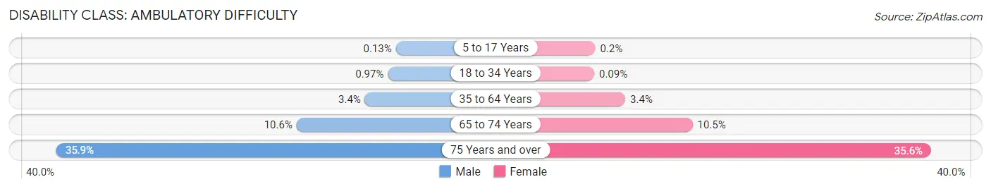 Disability in Zip Code 77573: <span>Ambulatory Difficulty</span>