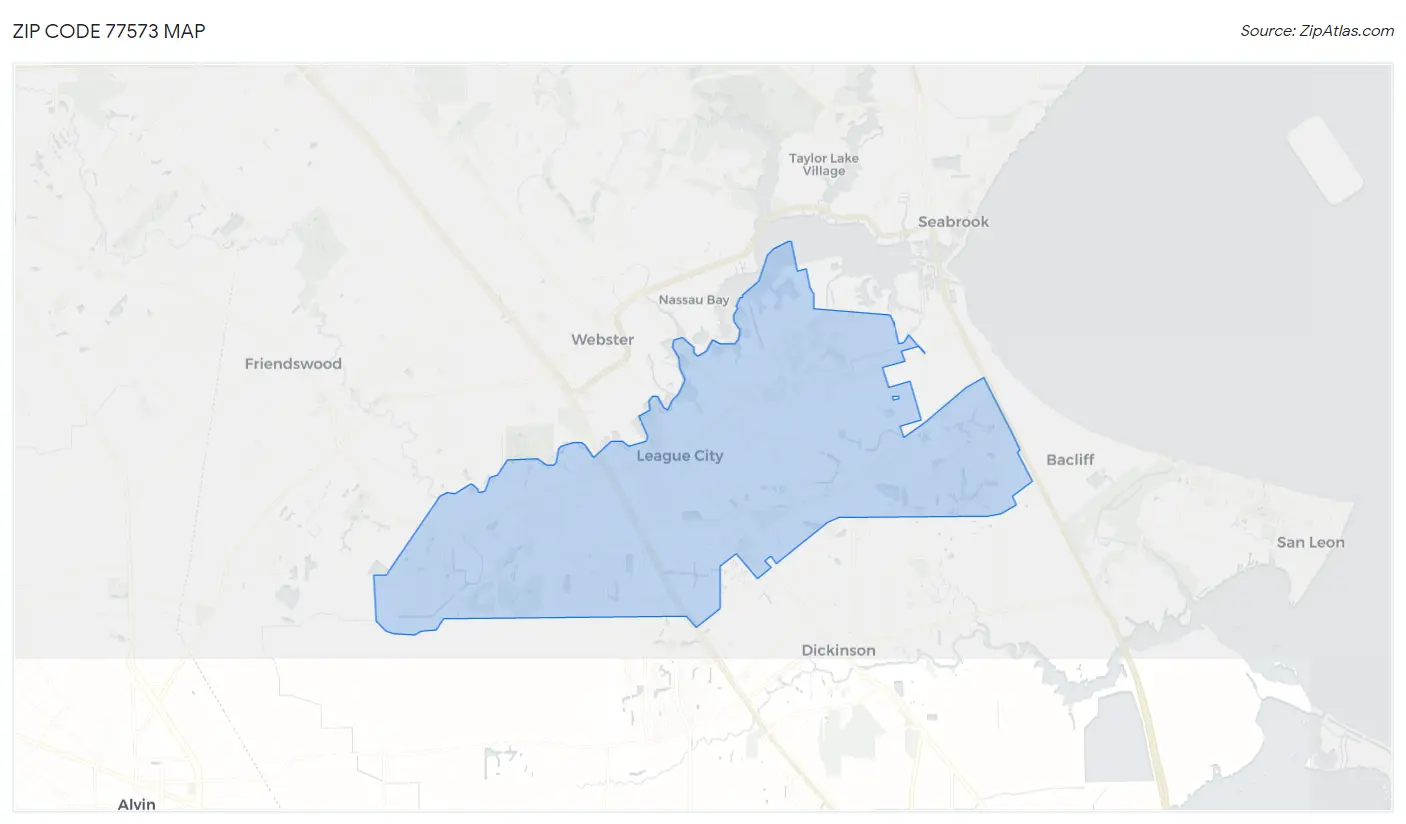 Zip Code 77573 Map