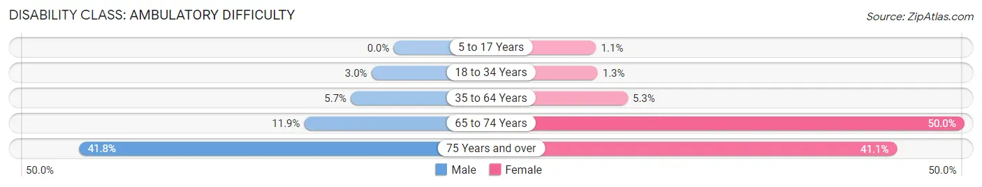 Disability in Zip Code 77587: <span>Ambulatory Difficulty</span>