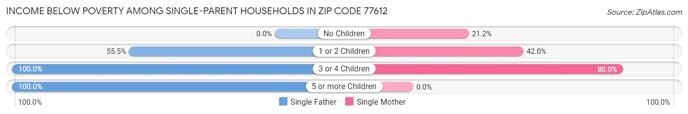 Income Below Poverty Among Single-Parent Households in Zip Code 77612