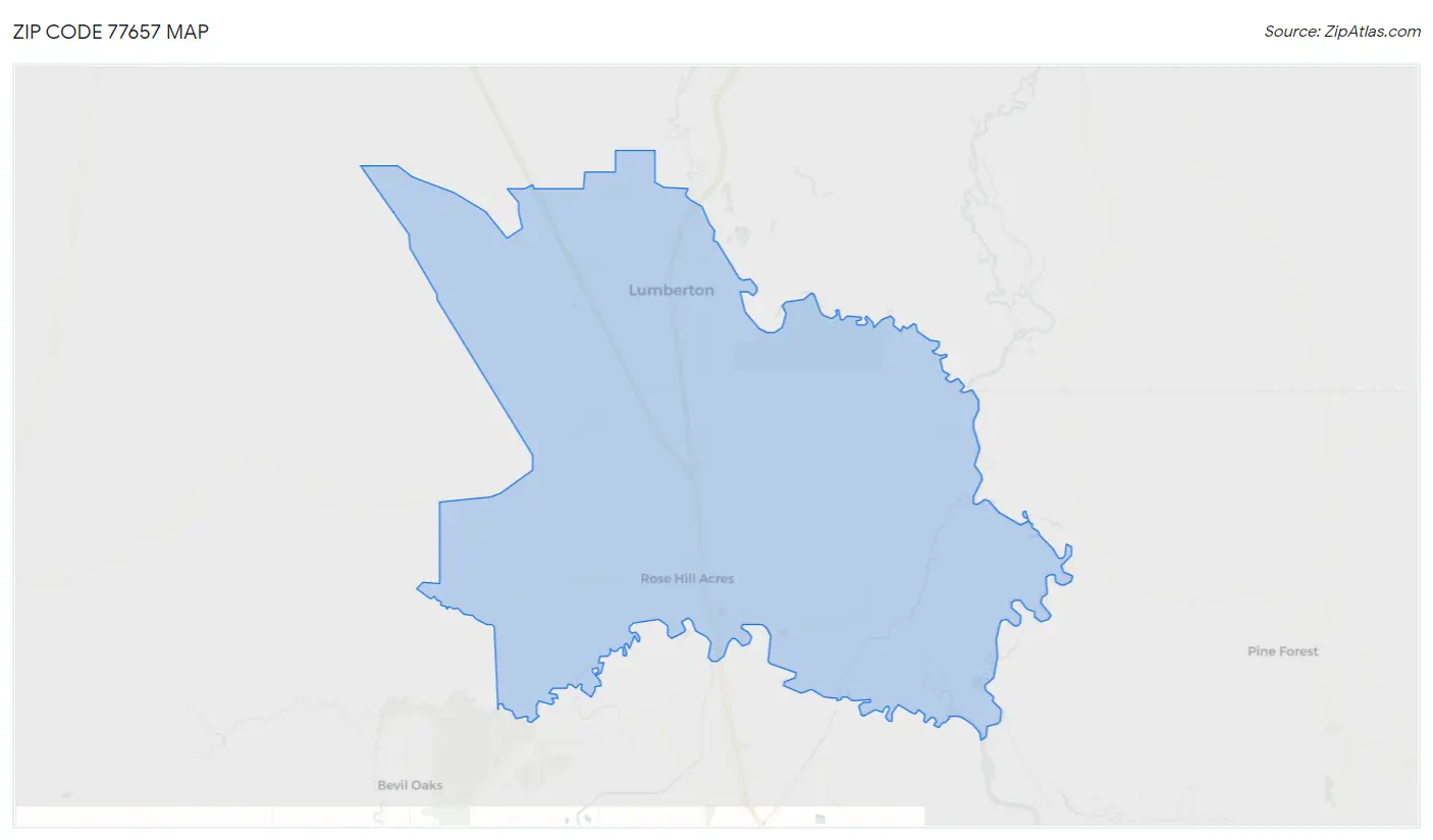 Zip Code 77657 Map