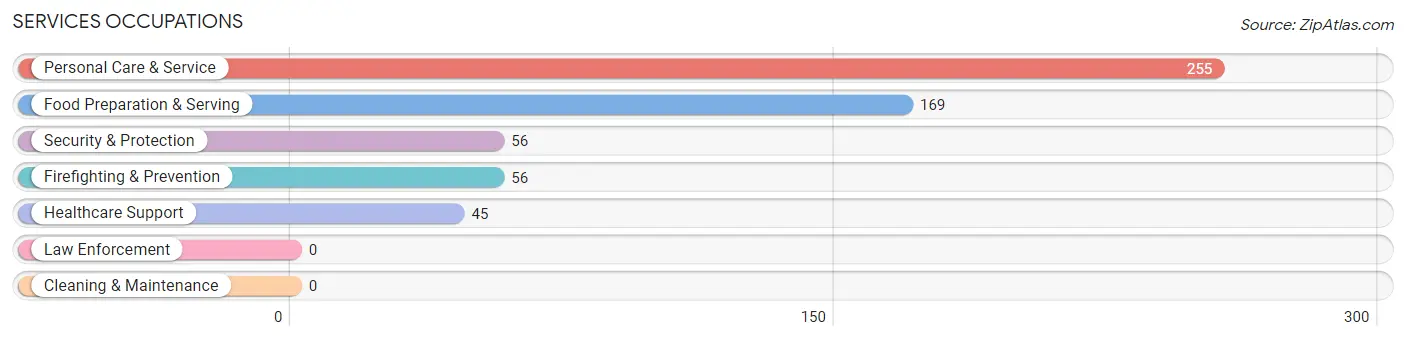 Services Occupations in Zip Code 77843