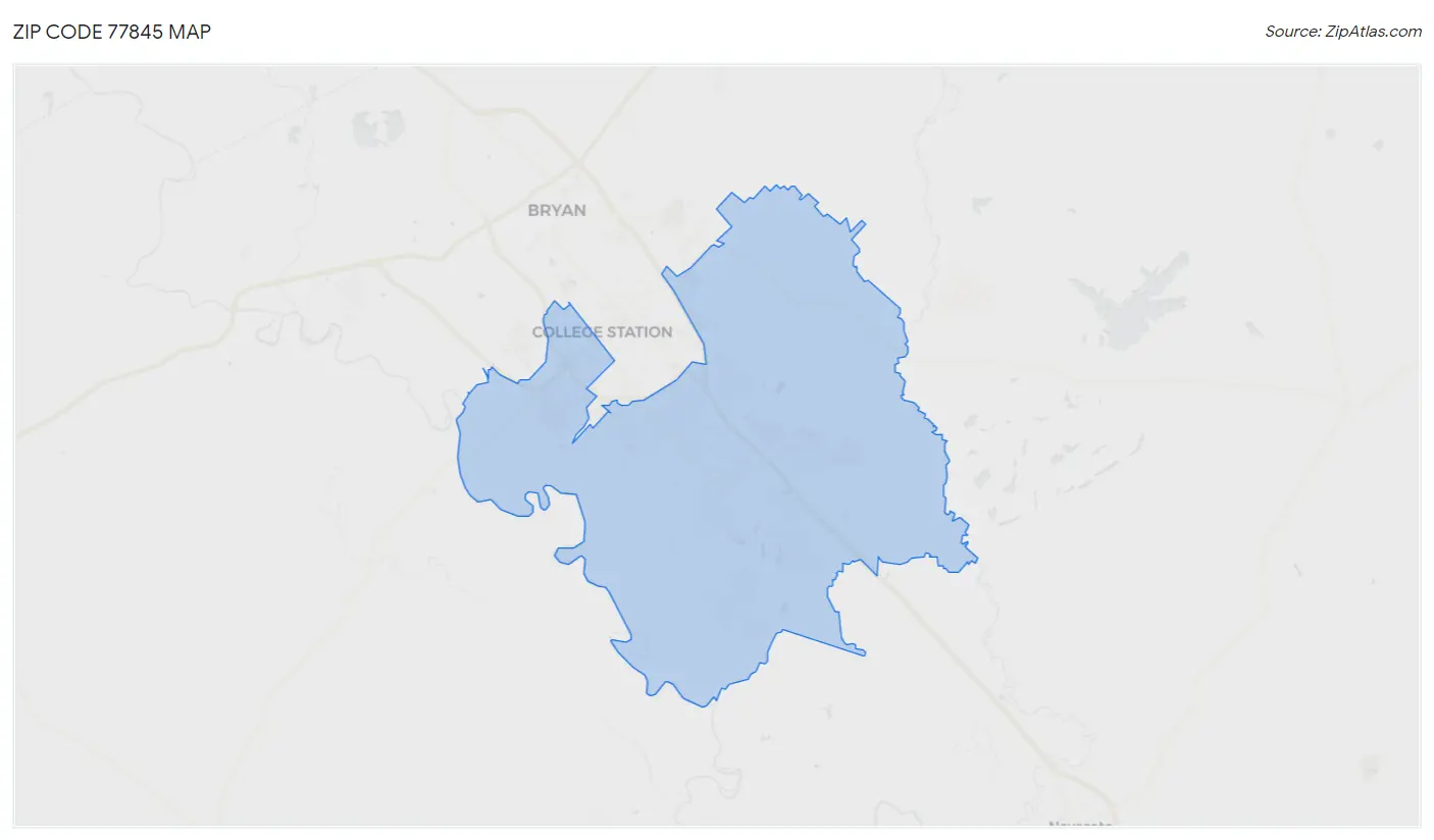 Zip Code 77845 Map