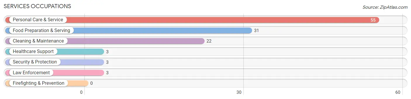 Services Occupations in Zip Code 77857