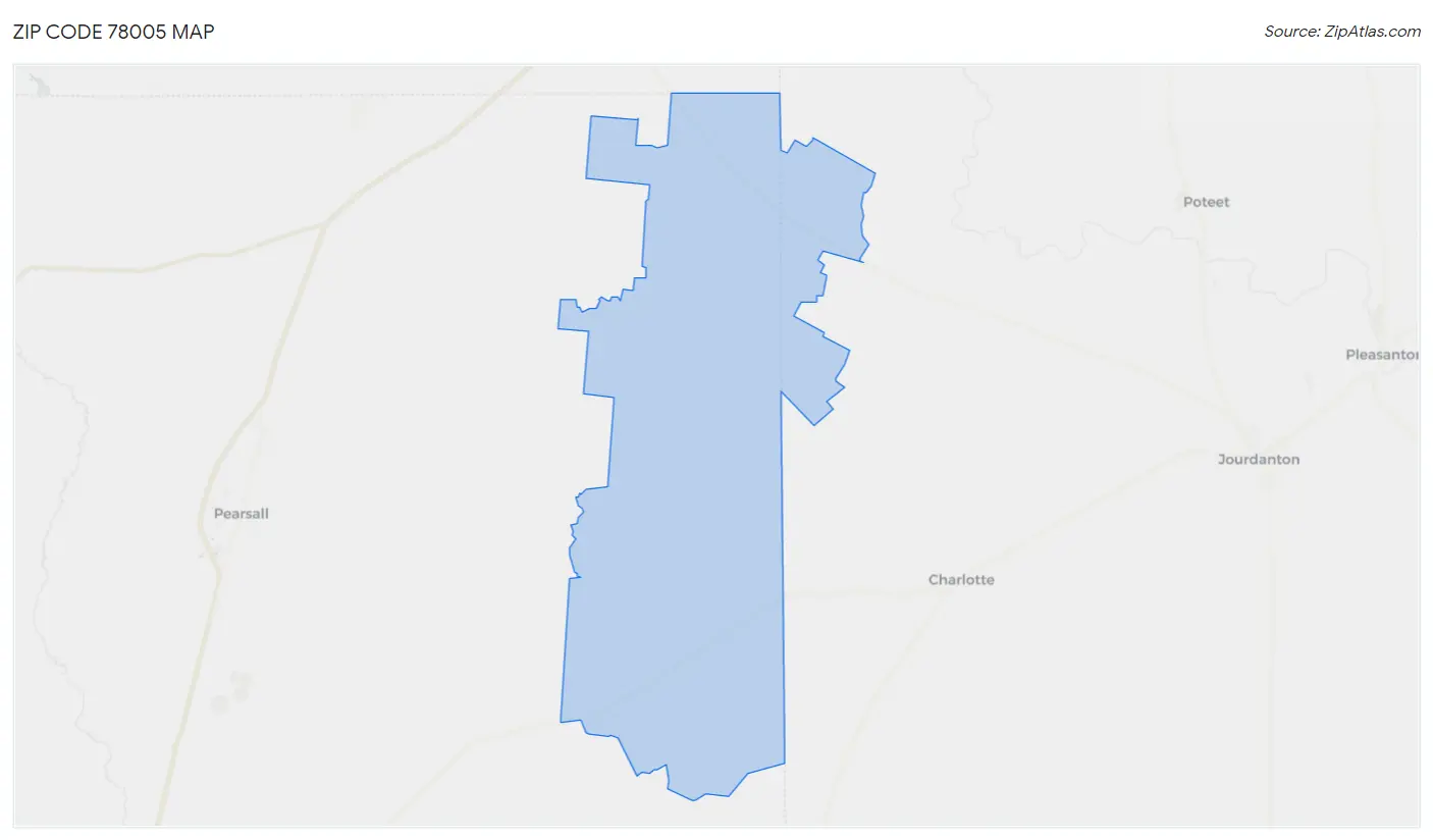 Zip Code 78005 Map