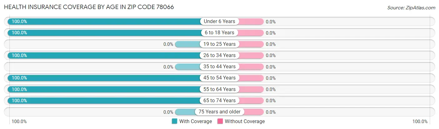 Health Insurance Coverage by Age in Zip Code 78066