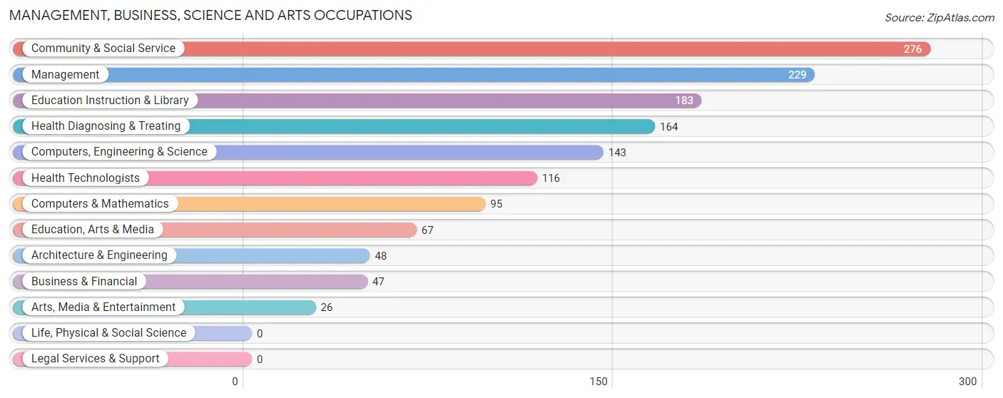 Management, Business, Science and Arts Occupations in Zip Code 78073